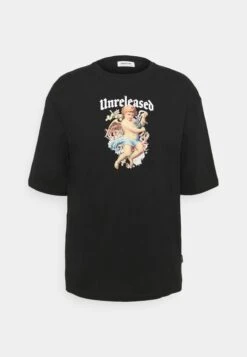 YOURTURN Oversize Unisex - Camiseta Estampada - Black