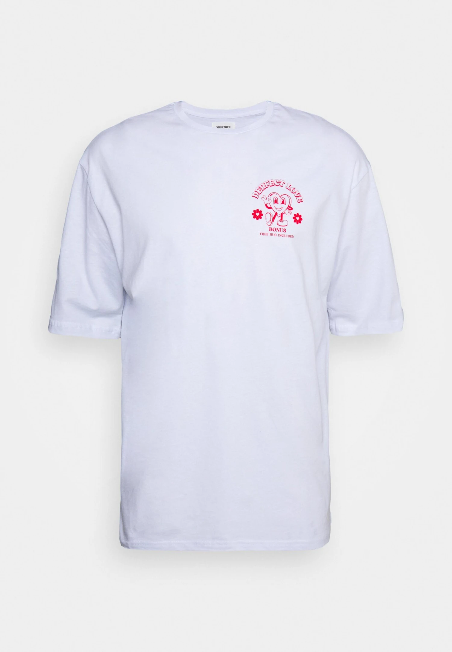 YOURTURN Heart Graphic Backprint Tee Unisex - Camiseta Estampada - White 3 YOURTURN Heart Graphic Backprint Tee Unisex - Camiseta Estampada - White