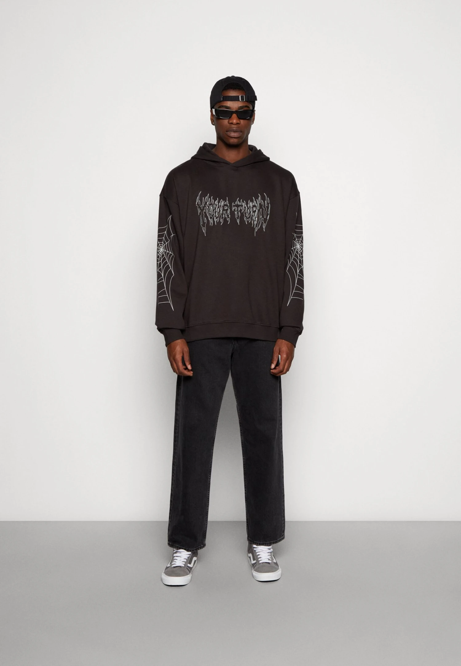 YOURTURN Spiderweb Unisex - Jersey Con Capucha - Black 4 YOURTURN Spiderweb Unisex - Jersey Con Capucha - Black - Image 2