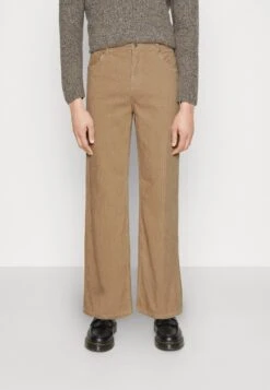 YOURTURN Corduroy Wide Leg - Pantalones - Tan