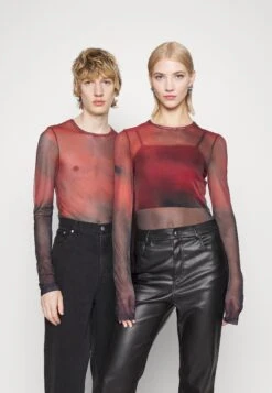 YOURTURN Unisex - Camiseta De Manga Larga -Red