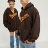 YOURTURN Unisex - Sudadera Con Cremallera - Dark Brown