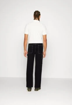 YOURTURN Carpenter Wide Leg Unisex - Vaqueros Boyfriend - Black -Moda Tienda 700f80ccee7f4a46a26a34cc77d70870