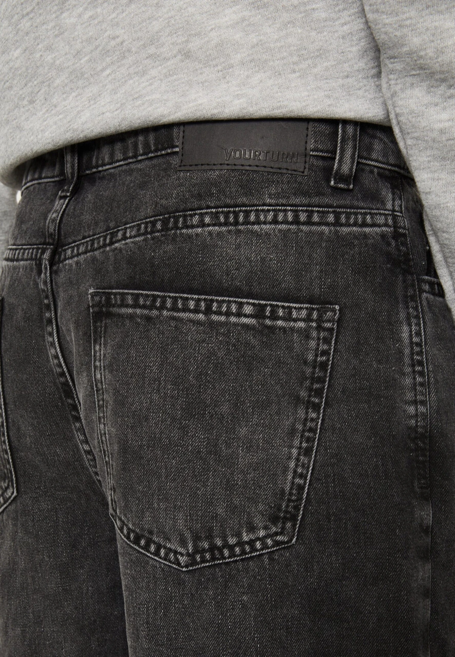 YOURTURN Unisex - Vaqueros Boyfriend - Black 8 YOURTURN Unisex - Vaqueros Boyfriend - Black - Image 6