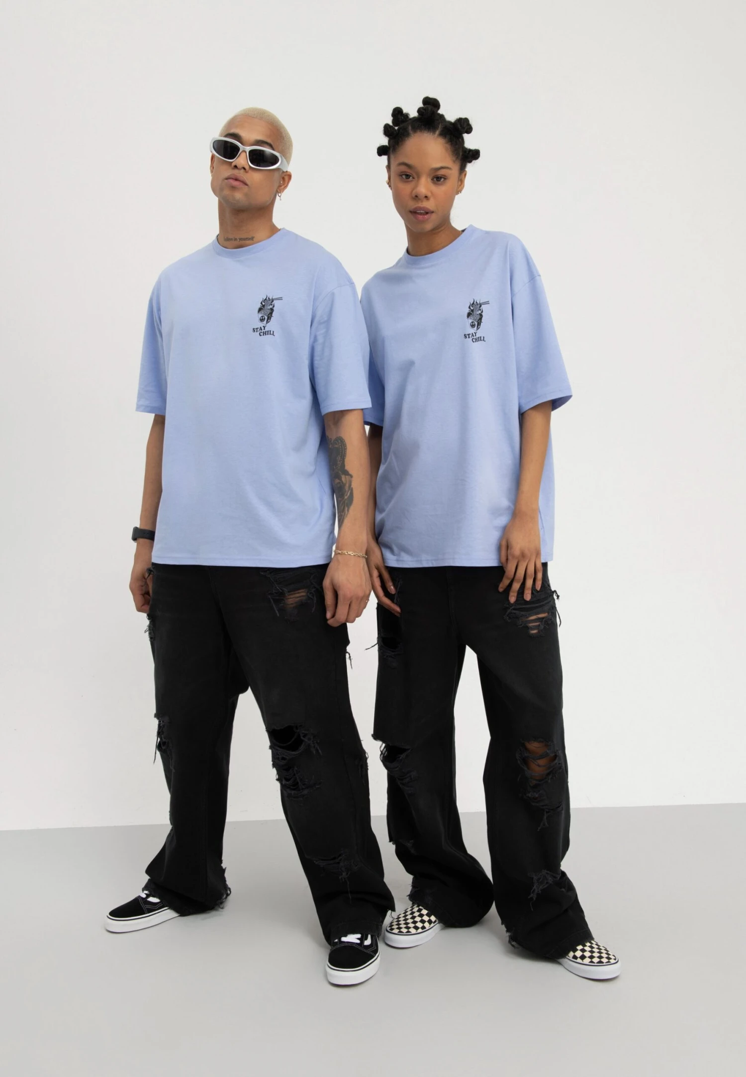 YOURTURN Unisex - Camiseta Estampada - Light Blue 4 YOURTURN Unisex - Camiseta Estampada - Light Blue - Image 2