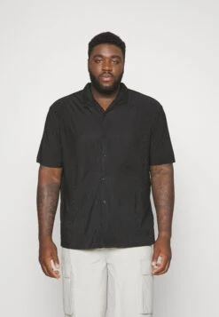 YOURTURN Plisse Shirt Unisex - Camisa - Black