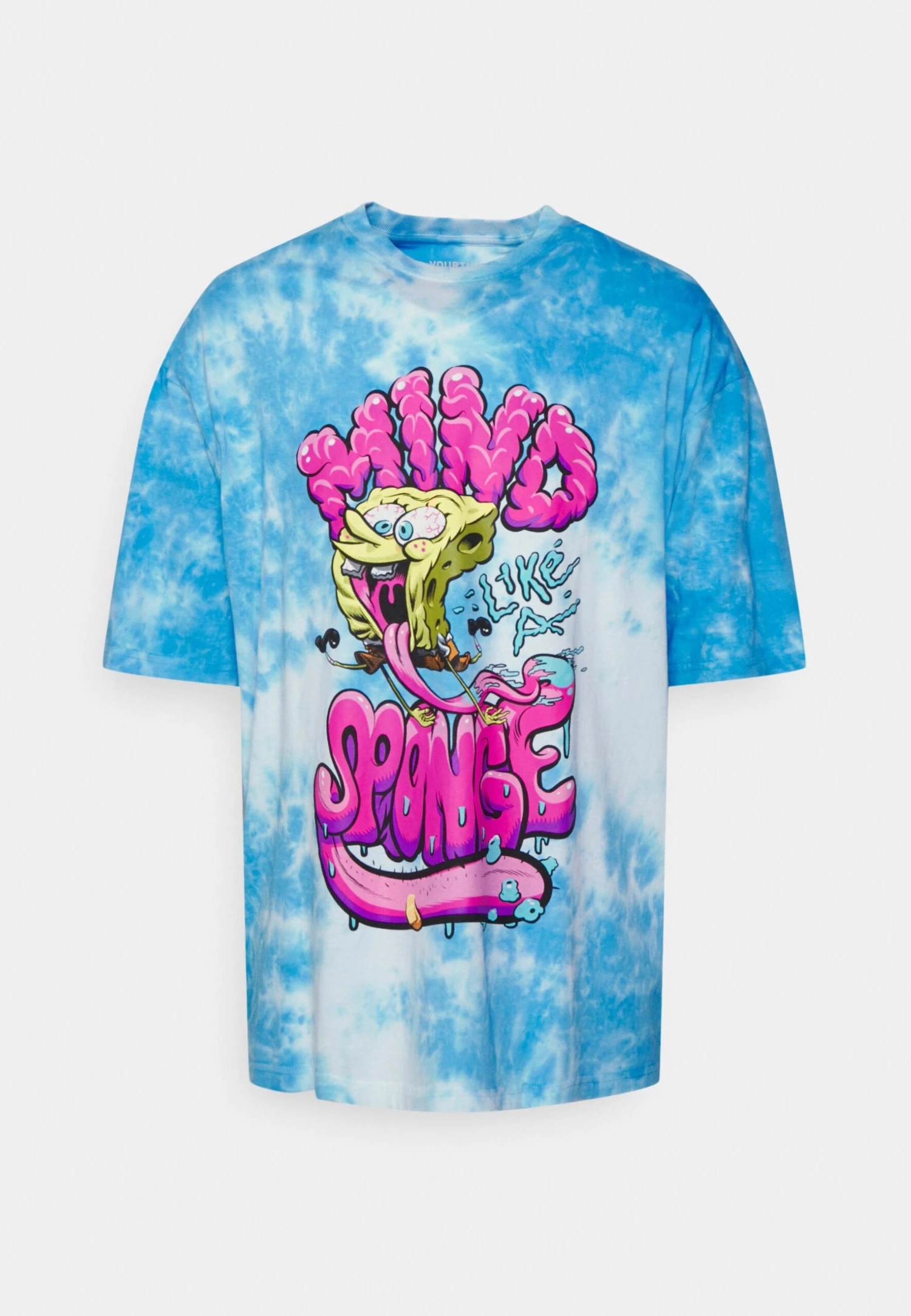 YOURTURN Spongebob Tie Dye Graphic Tee - Camiseta Estampada - Blue 3 YOURTURN Spongebob Tie Dye Graphic Tee - Camiseta Estampada - Blue