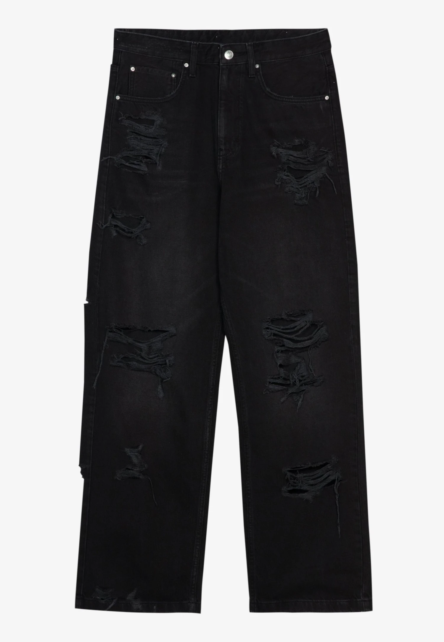 YOURTURN Unisex - Vaqueros Boyfriend - Black Denim 8 YOURTURN Unisex - Vaqueros Boyfriend - Black Denim - Image 6