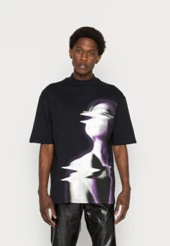 YOURTURN Unisex - Camiseta Estampada -Black