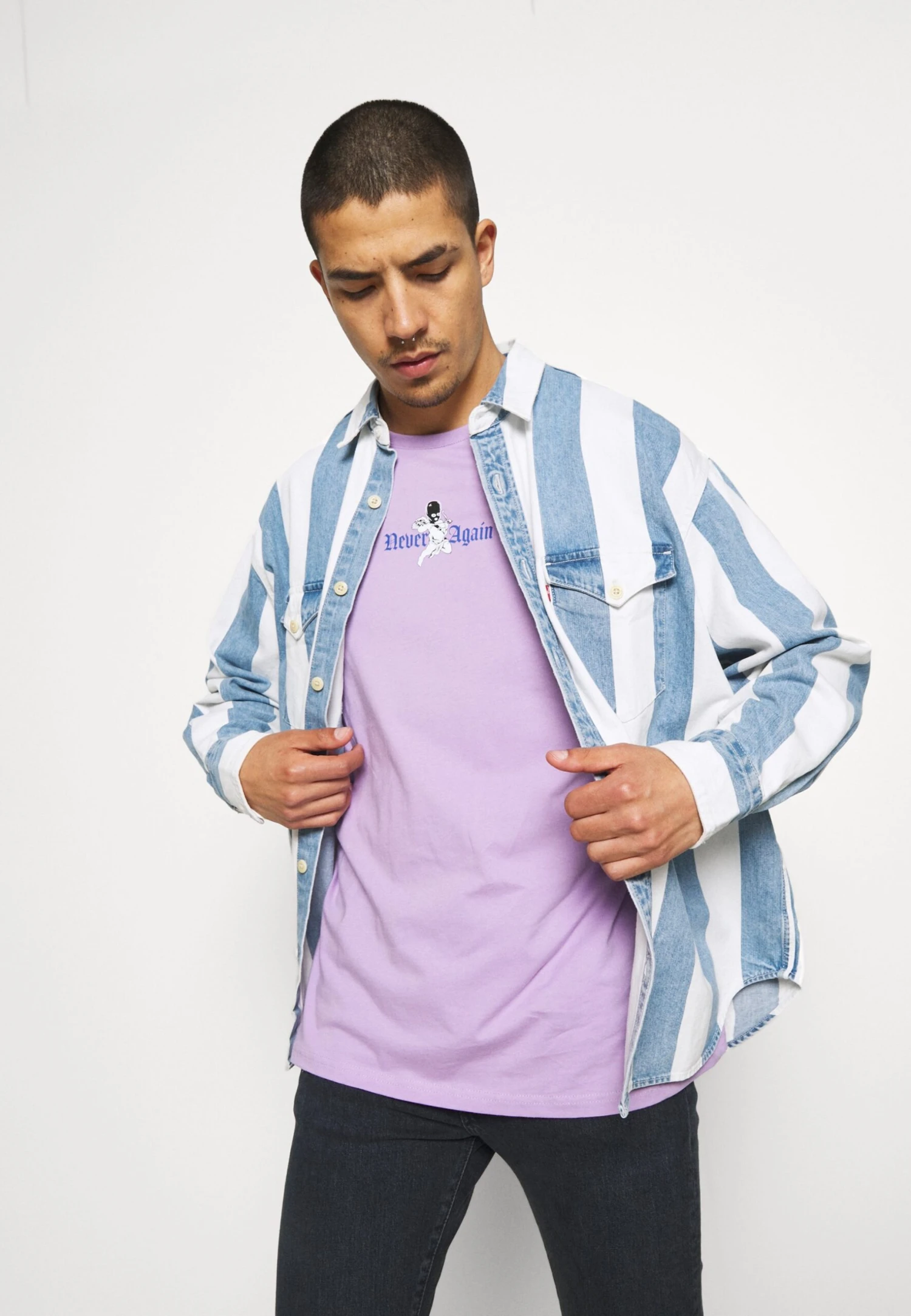 YOURTURN Oversize Unisex - Camiseta Estampada - Lilac 6 YOURTURN Oversize Unisex - Camiseta Estampada - Lilac - Image 4