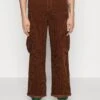 YOURTURN Corduroy Unisex - Pantalones Cargo - Dark Brown