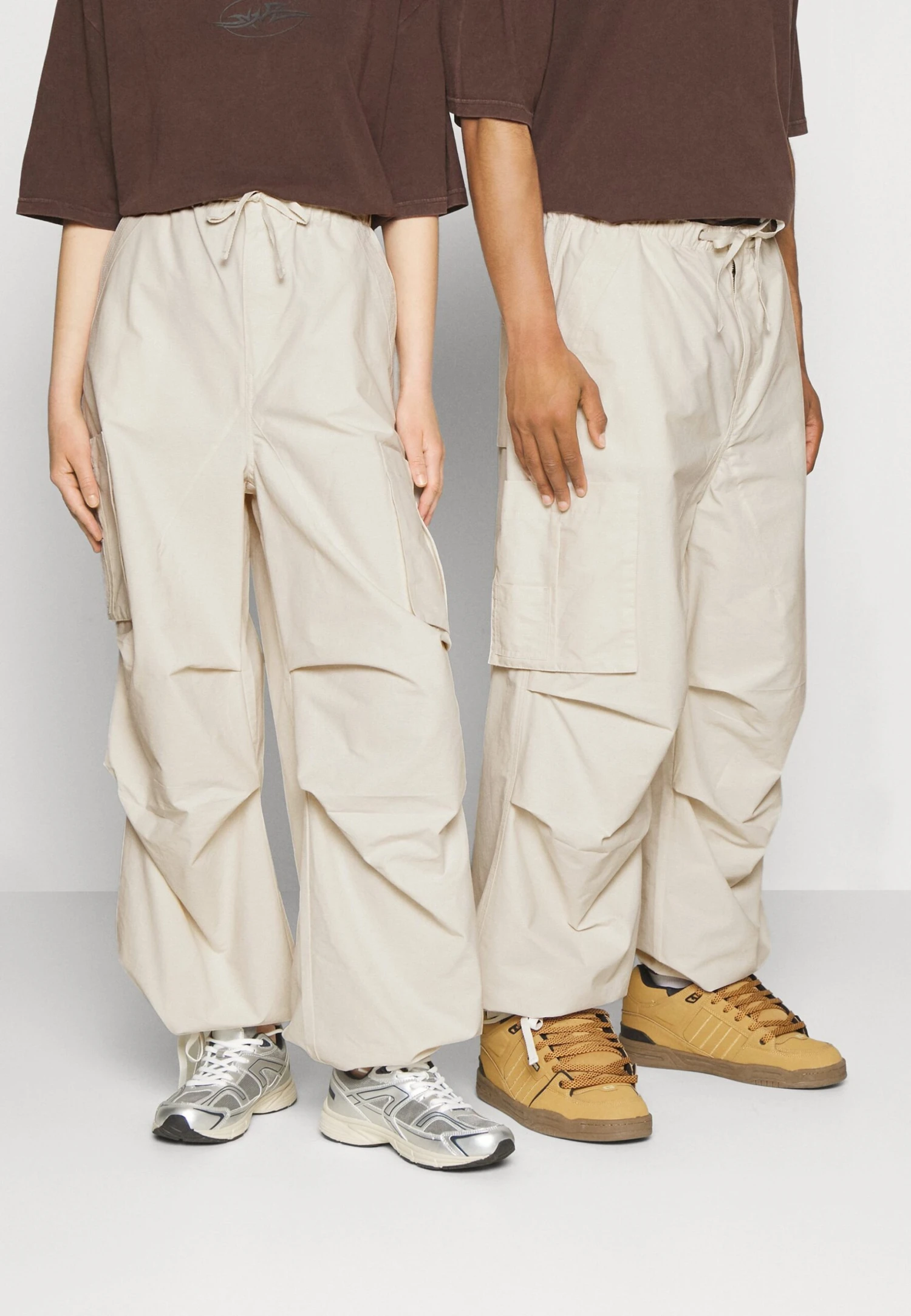 YOURTURN Unisex - Pantalones Cargo - White 3 YOURTURN Unisex - Pantalones Cargo - White
