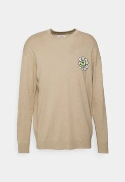 YOURTURN Crewneck With A Flower - Jersey De Punto - Beige -Moda Tienda d4257cdb440247a68158075ba029f34e