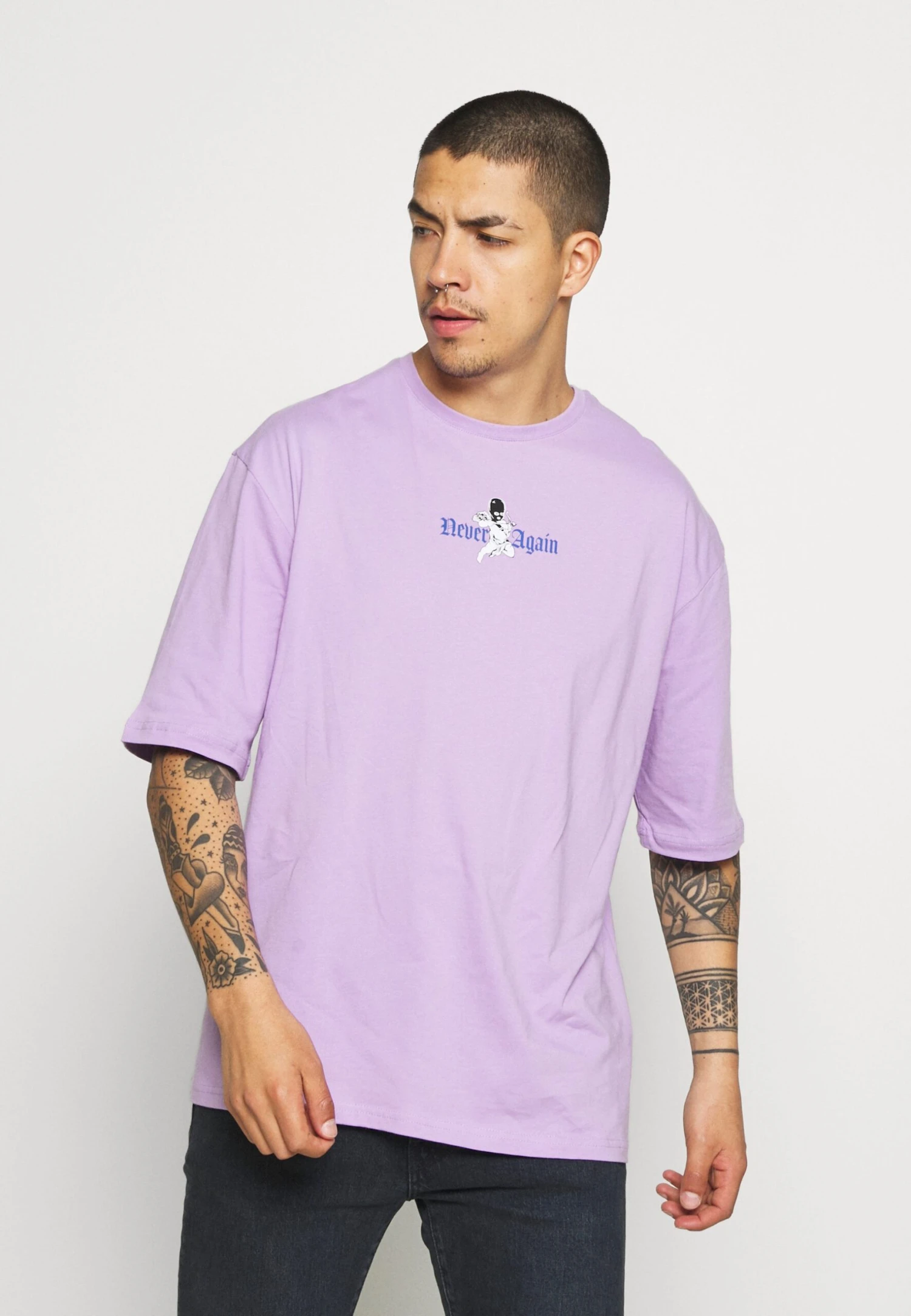 YOURTURN Oversize Unisex - Camiseta Estampada - Lilac 3 YOURTURN Oversize Unisex - Camiseta Estampada - Lilac