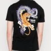 YOURTURN Dragon Tiger Tee - Camiseta Estampada - Black